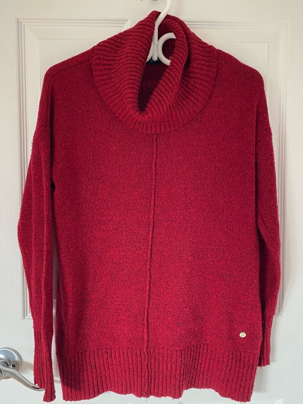 Point Zero  Red Cowl Neck Sweater
